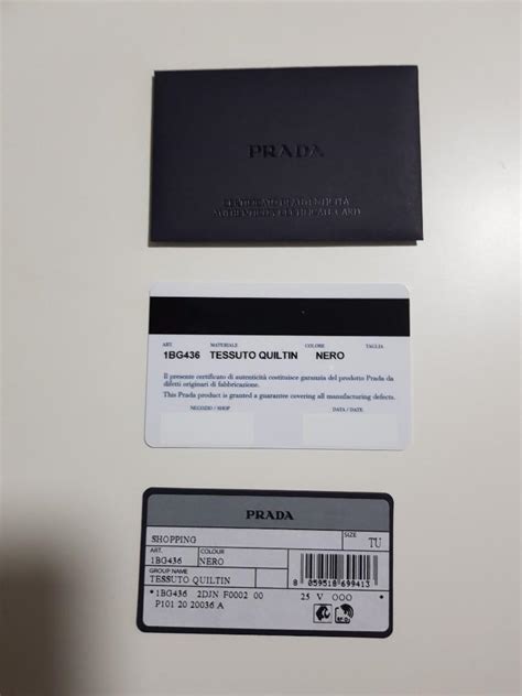 prada id card|Prada purse authentication form.